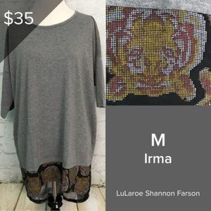 NWT Lularoe Irma Short Sleeve Top Blouse Shirt
